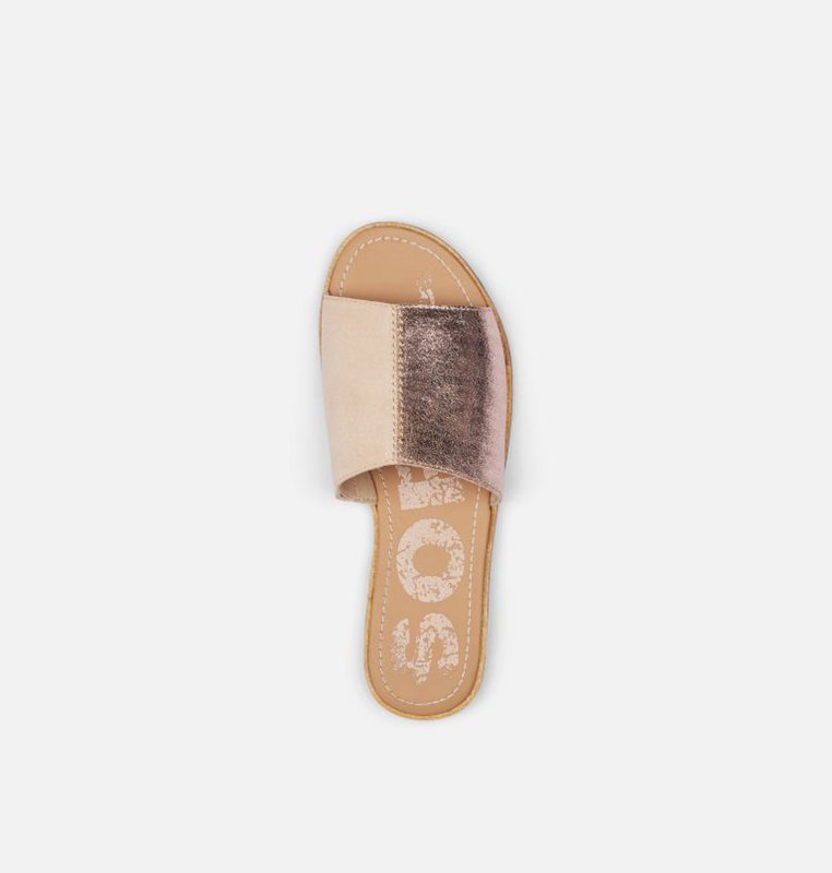 Sorel Dam Slides Beige/Brun - Ella™ Block - HGQ-423196